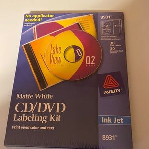 Avery Matte White CD/DVD Labeling Kit- All 3 for the low price of $11.00